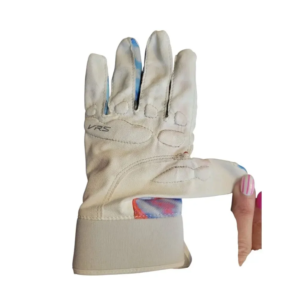 Easton Crystal FP VRS Women's Small Rt Batting Glove Blue/White/Red Strap NWOT